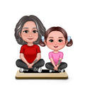 Grandma & Grandkid Crossed Legs Home Decor Gift For Grandma Personalized Standing Wooden Plaque